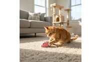 Automatic Moving Rechargeable Feline Mouse Toy Realistic Sound Interactive Feline Mouse Obstacle Avoidance for Cats, Indoor