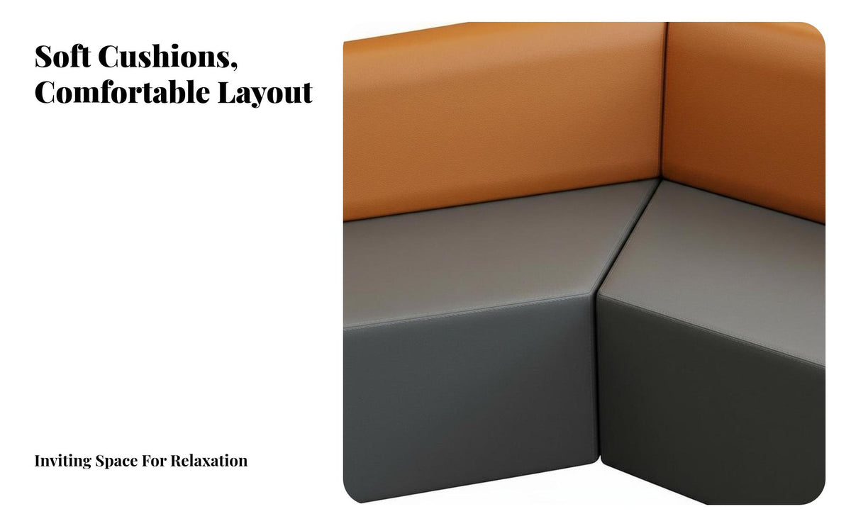 Flexible arrangement Curved sectional Sofa Creative Design Curved Sectional Couch Irregular Shape bour teaminess-grade Furniture Modern & design for Interior Designers, Office Managers, Bour teaminess Owners, Reception Area, Lobby, Waiting Room