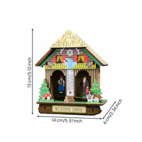 Wooden Chalet Hygrometer Temperature and Humidity Display Decorative Weather Predictor Thermometer for Indoor