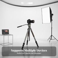 Stable Camera Tripod Invertible Center Column Aluminum Alloy Tripod Quick Twist-Lock Legs Photography Equipment Non-Slip Interchangeable Feet for Photographers, Content Creators, Filming Graphy, Travel, Landscape Studio