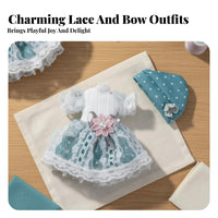 16cm Articulated Doll Changeable Outfits 13-Joint Poseable Doll Stylish Clothing Children's Toy for Girls, Kids, Dollhouse Play, Travel