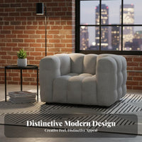 Tufted cumulus Couch Boucle material Sofa Minimalist & aesthetic Living Room Furniture for Interior Designers, Apartment Dwellers, Lounge Area, Studio