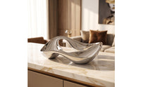 Irregular Fruit Plate Sculptural Mirror Finish Serving Tray Minimalist Open Serving Tray for Tabletop