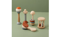 5 Pieces Wooden Shaker Interactive Shaker Educational Maracas for Infant, Infants