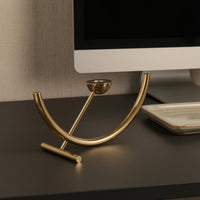 Stainless Steel Candle Holder Minimalist Decor Piece Angled Support