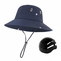 UPF 50+ Wide Brim Fisherman Hat EN1078 Certified Safety Bump Cap Hat Lightweight Outdoor Headwear Long-Lasting for Women, Beach, Hiking, Gardening