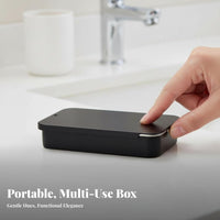 Slide Top Design Sliding Lid Tin Box Portable Small Container multipurpose Home Organization Snug Closure for journeyers, Hobbyists, journey, while journeying, Office, Kitchen