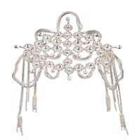 Crystal Fringe Hair Chain Headpiece for Bridal and Stage