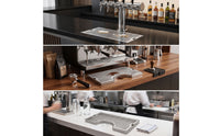 Rectangular Perforated Drainage Tray Flat Stainless Steel Drain Tray Easy to Clean Metal for Baristas