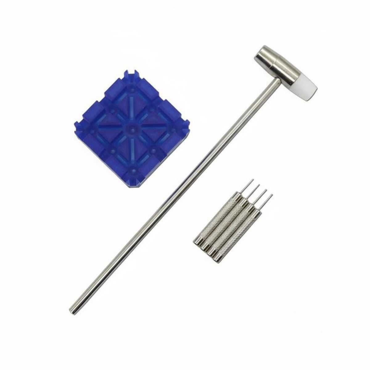 6 Pieces Stable Holding Block Watch Band Link Remover Set DIY Repair Watch Strap Adjustment Tool Compact Strap Pin Remover Easy to Use for DIYers, Hobbyists