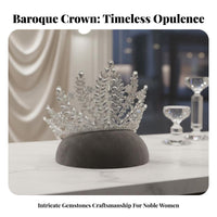 Full Circle Pageant Crown Sparkling Crystal Gemst Single S Baroque Crystal Tiara Baroque Wedding Headpiece Vintage Inspired