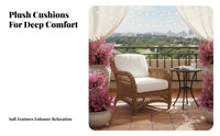 Weather-Resistant Woven Sofa Set Comfortable paddings Outdoor Furniture Modern design Patio Seating Easy Assembly for Business Owners, Hotel Managers, Balcony, Terrace, Garden, Backyard