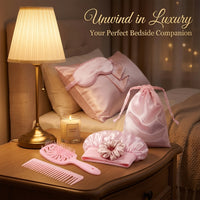 Massage Comb and Sleep Accessories, 7 Piece Set with Light Blocking for Nighttime Routine for Sensitive Sleepers