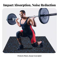 connecting Rubber Gym Tile impact Absorbent connecting Tile Noise Reducing Non-Skid for Fitness devotees, Basement