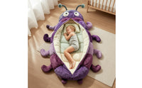 Full-Body Comfort Segmented Caterpillar Sleeping Bag Warm Padded Caterpillar Sleeping Bag Machine Washable for Nursery