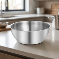 Stainless Steel Bowl with Measurement Markings, Brushed Surface Mixing Bowl, Salad Bowl and Cooking Bowl for Kitchen Use