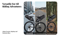Easy Clean Waterproof Bike Saddle Bag Streamlined Buckle Strap Rear Saddle Bag Expandable Capacity