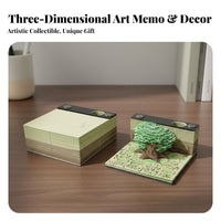 Desktop Ornament 3D Memo Pad Creative Gift 3D Art Notepad Collectible for Students, Professionals, Gifting, Study Room, Home