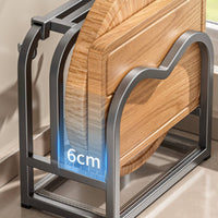 knives and Board Holder Drain Tray Cutting Boards Holder Multi-Compartment Lid Storage Rack