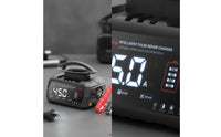 Smart Battery Charger Portable Battery Charger with Clamps Allall-Encompassing Powerful for Car Owners, Garage, Travel