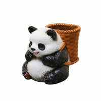 Pandas Pen Holder Decorative Pandas Desk Organizer Compact Ornament for Office Workers