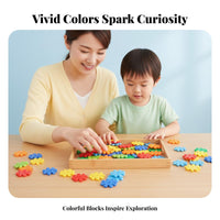 500 G Snowflake Building Blocks Educational Building Discs Sparks Creativity Interlocking Discs for Preschoolers, Young Children