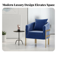 Light Luxury Design Upholstered Barrel Armchair Modern Minimalist Design Lounge Chair Long-Lasting Construction Accent Seat Soft Padding for Business Owners, Interior Designers, Beauty Salon, Reception Area, Bedroom, Reading Nook