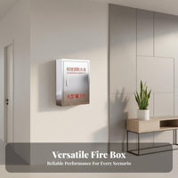 Lightweight Fire Hose Reel Cabinet Thickened Body Stainless Steel Fire Hose Box Rust Resistant for Homeowners, Commercial Buildings, Schools, Hallways