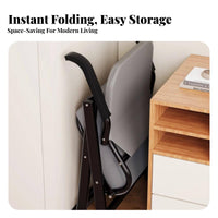 Foldable Design Mesh-Back Folding Armchair Space Saving Collapsible Seat Ergonomic Backrest Office Furniture Support for Students, Conference Attendees, Guests, Small Apartments, Study Room, Reception Area, School