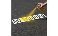 No Parking Stencil Reusable Pavement Marking Stencil Flexible Foldable for Maintenance Crews, Driveways, Asphalt
