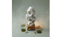 Natural Openings Taihu Stone Ornament Pale Gray Miniature Stone Decoration for Courtyard Scenes, Dollhouses