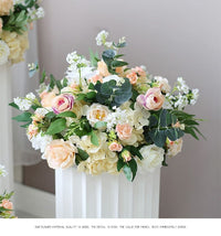 New Wedding Decoration Silk Flower Ball and Pillar Set for Dessert Table and Window Display