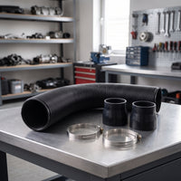 Flexible Air Intake Hose with Clamps 76mm Corrugated Intake Tube with Adapters High Performance for Auto Enthusiasts