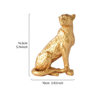 Leopard Sculpture Gold Decoration Resin for Console Table