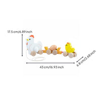 Educational Wooden Duck Pull Toy Parent-Child Interaction Pull-Along Duck Toy Motor Skill Development Screen-Unplugged Play for Toddlers, Babies