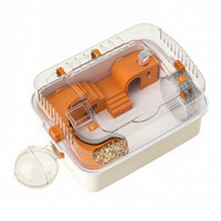 Hamster Cage Easy-to-Clean Hamster Cage with Wheel Breathable Small Animal Habitat for Apartments