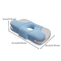 Contoured Ergonomic Pillow with Armrest Supportive Pillow with Hollow Center Firm Machine Washable for Bedtime