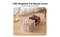 Acrylic Eyeshadow Palette Organizer Space Saving Eyeshadow Palette Holder Easy to Clean Multiple-Compartment Makeup Organizer for Women, Teens, Vanity