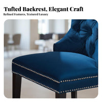 French Country design Tufted Highspine Dining Chair sturdy Wood Legs Seating Furniture 500 Lbs Weight Capacity for Restaurant Owners, Interior Designers, Bedroom, Living Room, Home Office, Kitchen