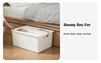 Wheeled Storage container Space-Saving Lidded Underbed Container with casters Stackable