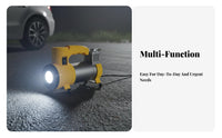 Portable Car Tire Pump 100W High Power Portable Tire Inflator Builtbuilt-in Inflator for Engineists, Enginecyclists, Nighttime, Outdoor, Garage