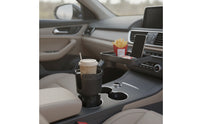 Multi-Functional Car Cup Holder with Tray Stable Car Cup Holder Tray Elevated Organizer Compact for Commuters