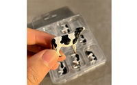 6 Pieces 1/87 Farm Animals Figures Miniature Cows Tiny HO Scale Cow Figurines Cute Mini Cow Figurine for Crafters, Collectors, Tabletop Displays, Craft Scenes