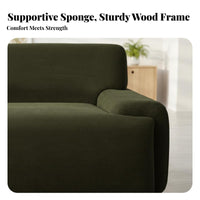 Nordic design Upholstered 2-Seater Space-Saving Minimalist Fabric Settee Modern Aesthetic Sofa Comfortable Upholstery for Apartment Dwellers, Homeowners, Students, Living Room, Balcony, Lounge Area, Home Office