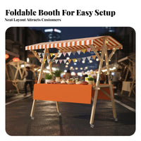 Easy Installation Foldable Market Stand Multi-Purpose Foldable Vendor Cart Long-Lasting Farmers Market Display Stand Strong Load-Bearing for Artisans, Small Business Owners, Caterers, Night Markets, Outdoor Events, Temporary Shops, Shopping Malls