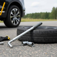 Telescopic Lug Wrench Chrome Vanadium Steel Car Tire Removal Tool for Garage