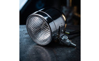 Motorcycle Headlight with Bracket 12V Motorcycle Headlight Lamp Retro Round for Custom Builders, Cafe Racer Build