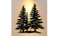 Metal Conifer Wall Hanging Tree Wall Rustic cabinInspired Metal Conifer Wall Hanging Tree Wall Decor Rustic for Living Room, Entryway