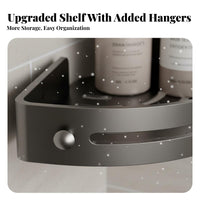 Triangular Shower Rack Drill Installation Triangle Corner Rack No Bathroom Accessory for Homeowners, Families, Restroom, Kitchen