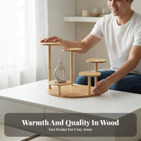 Multi-Tier Plant Stand Sturdy Construction Desktop Plant Shelf Mini Flower Pot Holder Easy to Assemble Bamboo Small Plant Holder